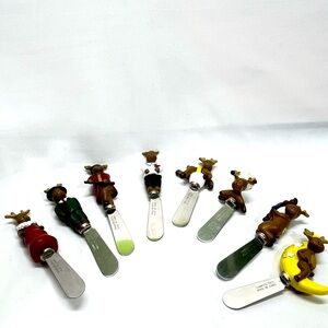 LTD CHRISTMAS HOLIDAY REINDEER TABLETOP VARIETY SET‎ OF 8 SPREADERS OPEN BOX